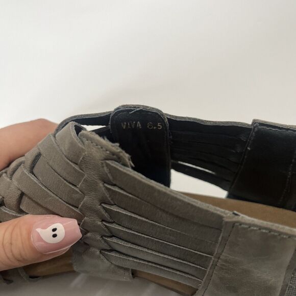 Sz 6.5 Chocolat Blu Viva Wedge - Woven Platform Sandal on a Low-Wedge - Picture 5 of 9